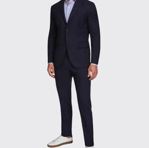 Boglioli SForza Italy Blue 2-Pc Suit Jacket & Pants Office Wedding Party sz 52